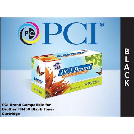 Pci Pci Compatible Brother Tn-450 Tn-410 Tn-420 Black Toner Ctg. 2.6K H/Y TN450PC